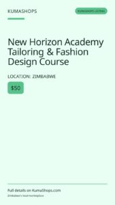 New Horizon Academy Tailoring & Fashion Design Course