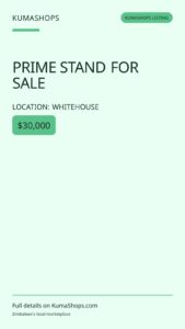 PRIME STAND FOR SALE – WHITEHOUSE, ALONG BULAWAYO ROAD