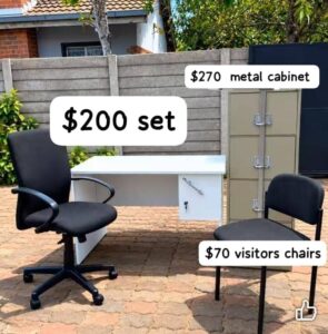 Rocking chair and desk set