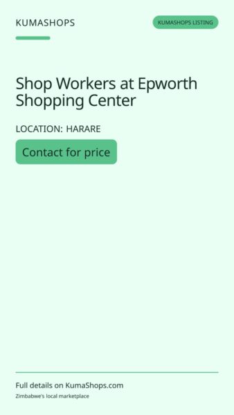 Shop Workers at Epworth Shopping Center in Harare