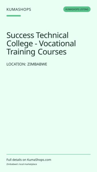 Success Technical College - Vocational Training Courses in Zimbabwe