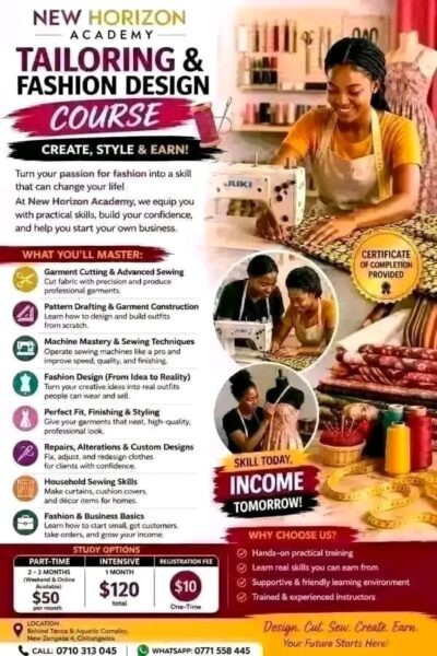 Tailoring & Fashion Design Course in Chitungwiza