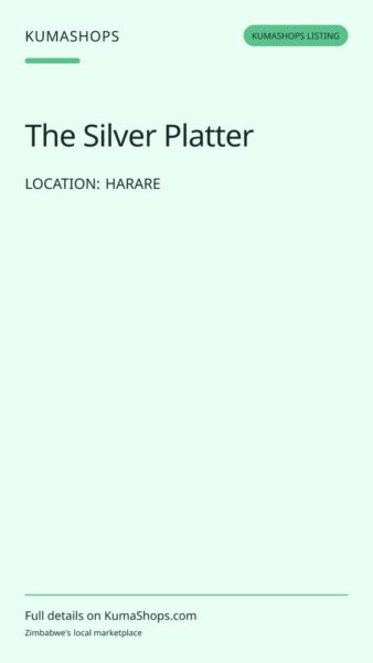 The Silver Platter — Event catering in Harare
