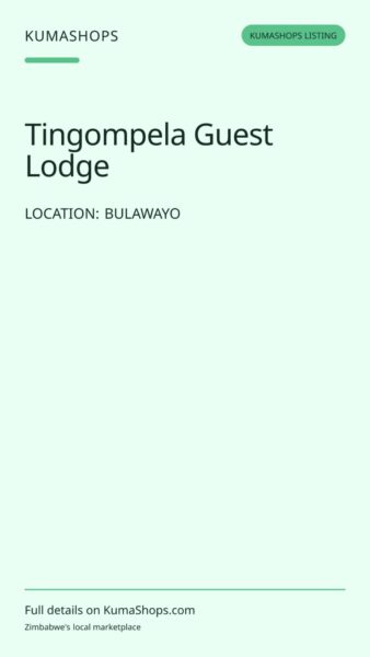 Tingompela Guest Lodge — Accommodation in Bulawayo