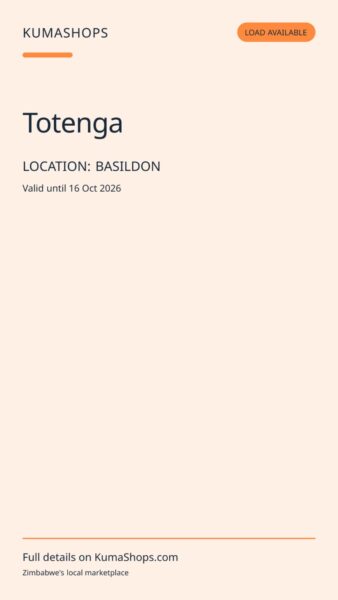 Totenga — Shop UK Stores and Ship to Zimbabwe in Basildon