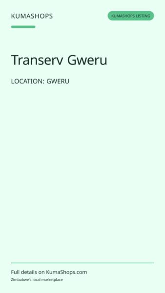 Transerv Gweru — Automotive Spare Parts in Gweru