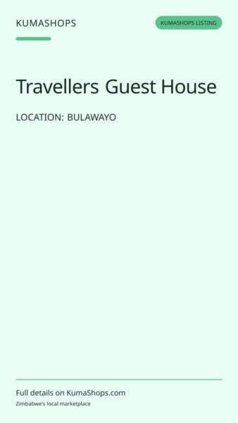 Travellers Guest House — Bulawayo in Bulawayo