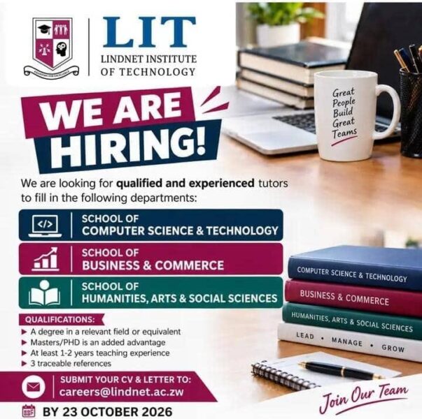 Tutors for School of Computer Science, Business, and Humanities in Harare
