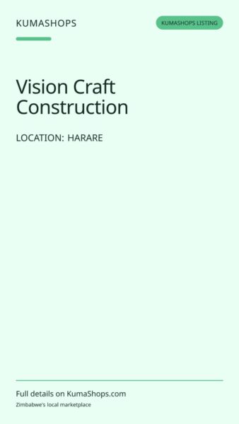 Vision Craft Construction — Building & Renovations in Harare