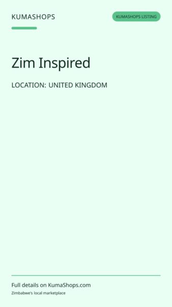 Zim Inspired — Zimbabwean Gifts & Products in United Kingdom
