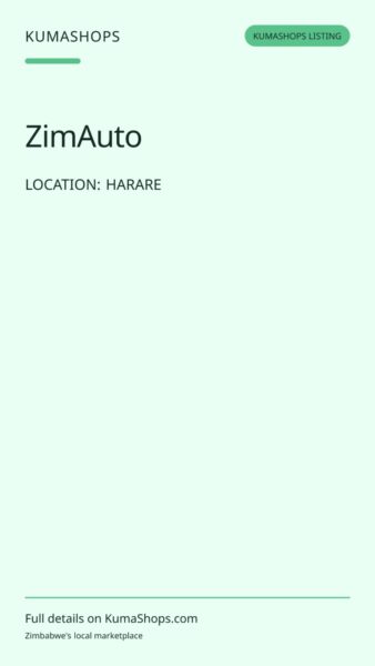 ZimAuto — Automotive Parts & Services in Harare