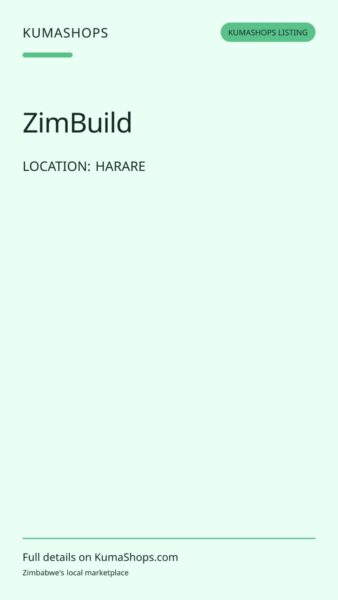 ZimBuild — Building & Property Project Support in Harare