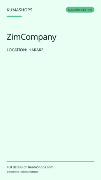ZimCompany — Register a Zimbabwe Business From Abroad in Harare