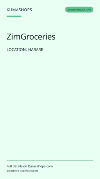 ZimGroceries — Send Groceries to Family in Zimbabwe in Harare