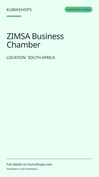 ZIMSA Business Chamber — Zimbabwe–South Africa Business Networking in South Africa